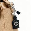 Skull Rhinestone Tassel Keyring Charm