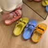 Leather version platform slippers women's new summer fashion outer wear Boken sandals