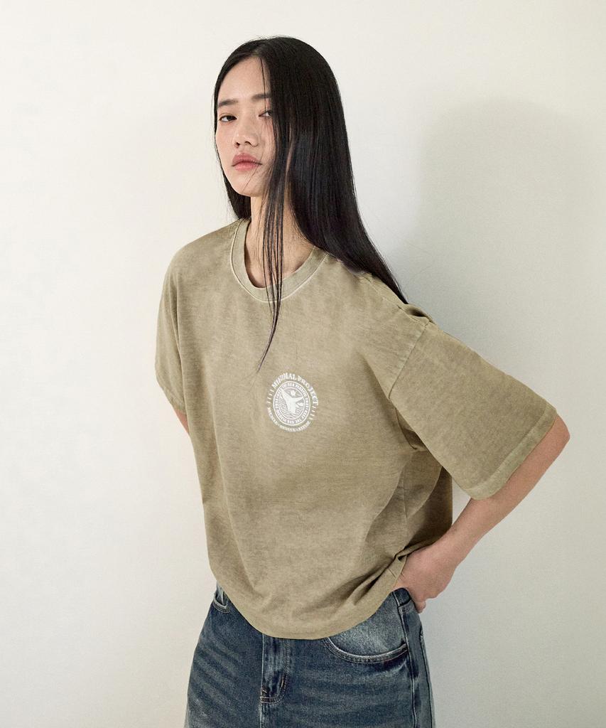 MINIMALPROJECT Whale Pigment Crop Short Sleeve T-Shirt Mst166C / 3 Colors