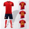 Spanien 2425 Heim- & Auswärts-Fußball-Trainingsset - Schnelltrocknend, Atmungsaktiv, Schweißableitendes Trikot