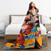 Black  White Goku Dragon Ball Flannel Blanket  Soft Durable Bedding Throws For Couch Bed Picnic Bedspread Sofa Bed Cover