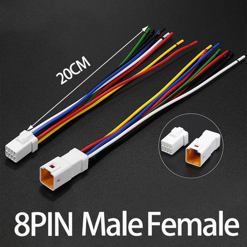 Waterproof 6P Car Connector Male Female Pair 20cm Wiring Harness Terminal Compatible With JST Jwpf Series 2/3/4/6/8pin Optional