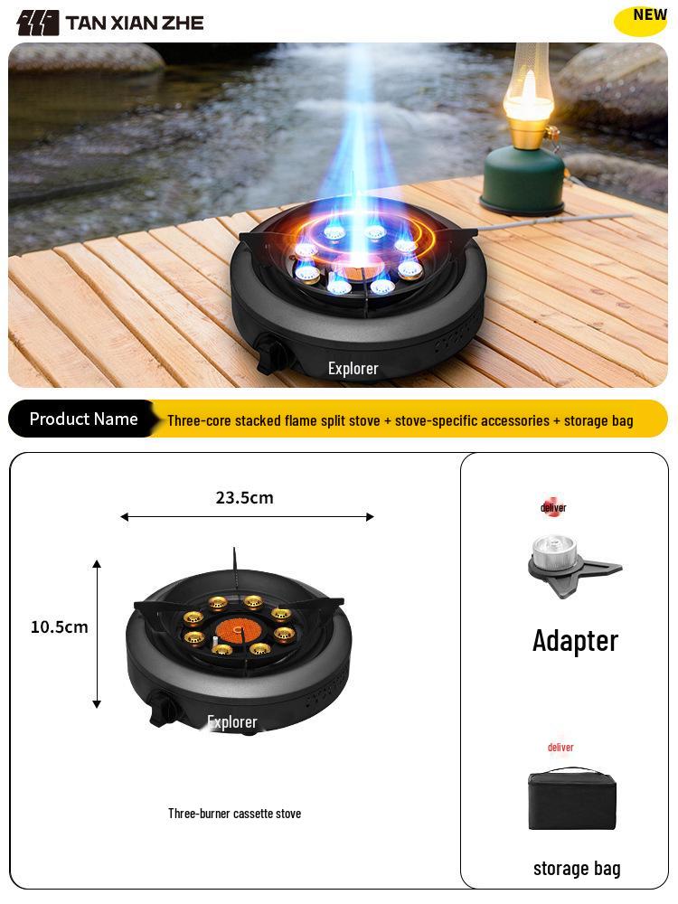 Portable Infrared Windproof Cassette Stove for Outdoor Cooking