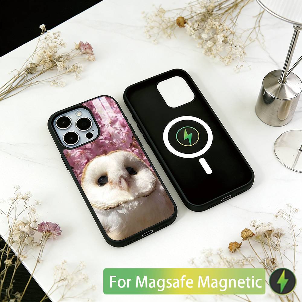 

Pet Cute Owl Phone Case For iPhone17,16,15,14,13,12,11 Plus,Pro Magnetic For Magsafe Wireless Charging iPhone11