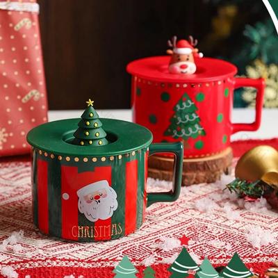 Exquise Kerstcadeau Keramische Mokken Thuis Creatieve Afternoon Tea Koffiekopjes High End Restaurant Unieke Waterbeker