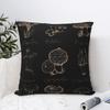 Fungi Mushroom Lover Mycology Vintage Goth Style Square Pillow Case Polyester Cushions for Sofa Fashion Pillowcover Home Decor