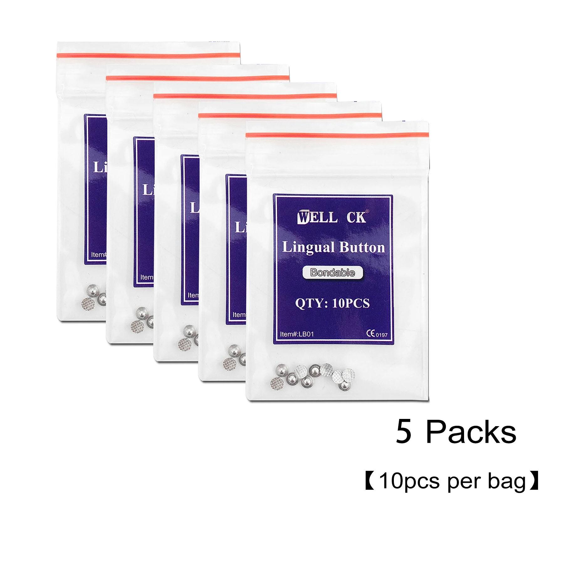 

Durable And Safe 50Pcs/Bag Dental Bite Turbos Orthodontic Tongue Tamer Correction Button Orthodontic Bondable Bracket Dental Bite Monoblock