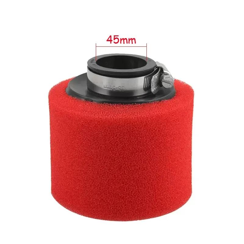 35/38/40/42/45/48/50mm Air Filter Black/Red Double Sponge Filter Cleaner Off Road Motorcycle ATV Beach Dirt Pit Bike Accessories