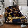 Mbappe Personalisierte Textdecke Geschenk Anpassbare Decke Langlebiger Komfort Perfekt für Büro Sofa Wohnzimmer Heimdekoration Vier Jahreszeiten Universell