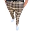 Mens Casual Fashion Multi-color Digital Print Plaid Suit Pants