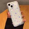 Mond Sterne Aufdruck Klare Handyhülle Für iPhone 17 Air 16 e 15 14 13 12 11 Pro Max Plus Mini SE Stoßfeste Silikonhülle