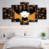 Contemporary Picture Frame Modular 5 Pieces Woman Face Abstract Art Poster Modern Wall Canvas Painting Prints Bedroom Home Decor