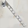 Folding Household Bathroom Wall Mounted Zinc Alloy Clothes Storage Hanging Hooks Rack8 Holes