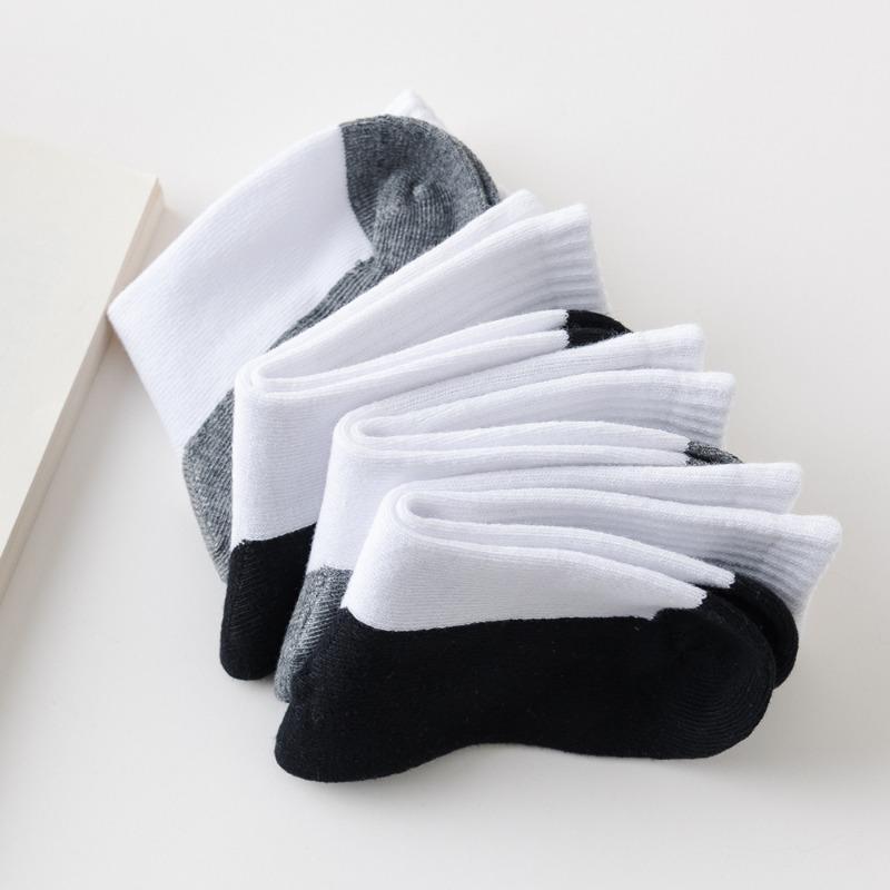 5 Perechi/Lot Toamnă Iarnă Șosete Bumbac Copii Copii Adolescenți Modă Negru Alb Pentru 1-12 Ani Student Căldură Șosete Bebeluș Fată Băiat