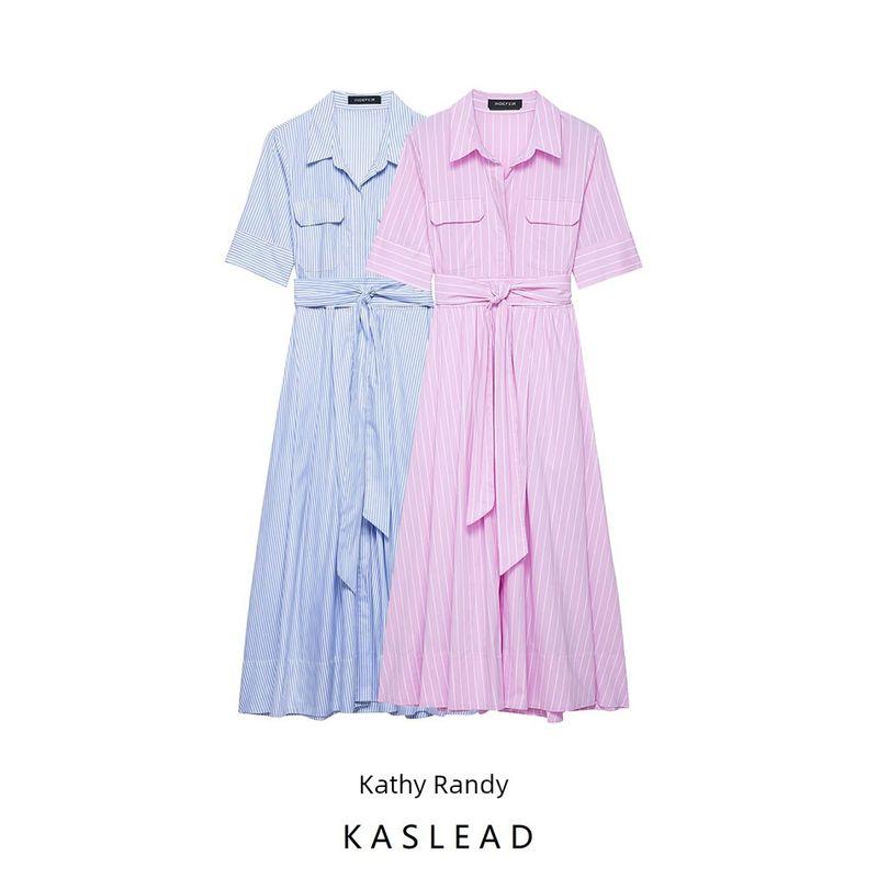 Kaslead New Women clothes Western Style Fashion Poplin Shirt Style Dress 2640596 104