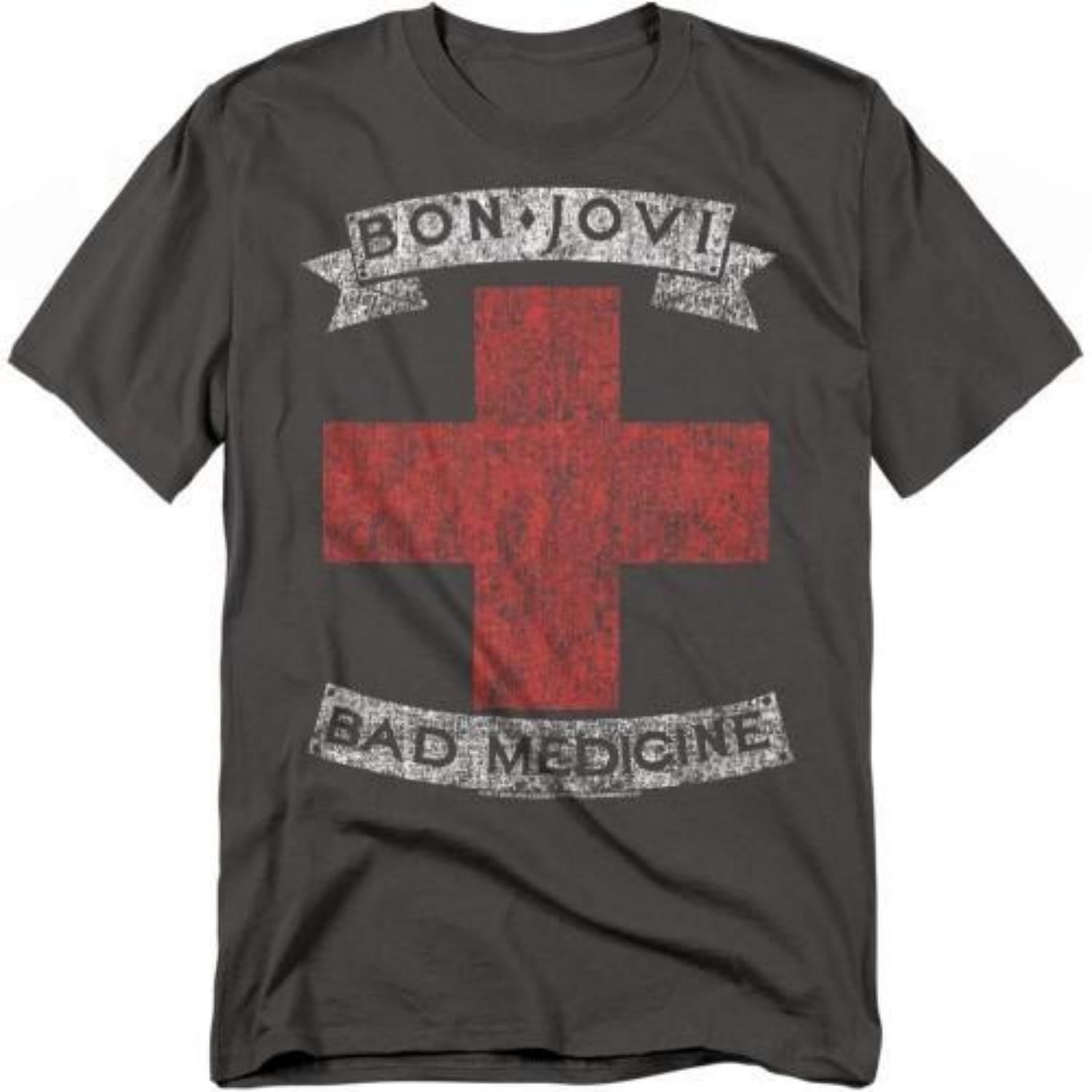 Bon Jovi Unisex Adult Bad Medicine T-Shirt S
