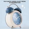 Cartoon Mini Alarm Clock Retro Twin-Bell Loud-Analog Alarm Clock for Heavy Sleeper Practical Kid Room Desk Table Clock