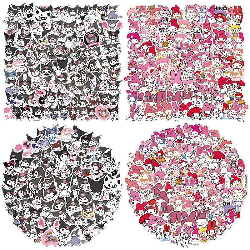 100pcs Kuromi My Melody Stickers Diy Bike Laptop Luggage Phone Cup Decals Kawaii