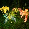 2Pcs Solar Powered Wisteria Flower Lawn Lamp IP65 Waterproof LED Wisteria Flower Lamp Last Up To 8H Courtyard Garden Decoration