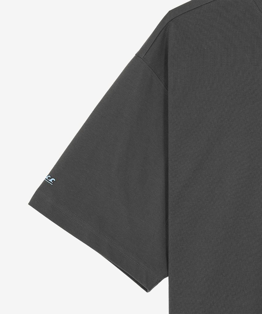 Nyuballanseu Nbneg31663 / Uni Sunny Rainy Lettering Short Sleeve T-Shirt (Charcoal)