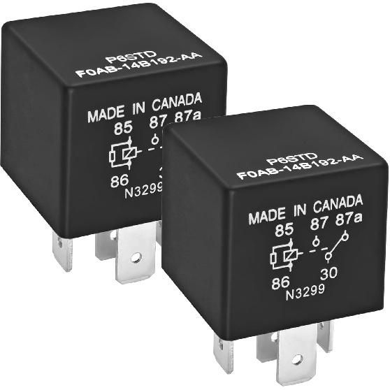 P6SDT FOAB-14B192-AA Automotive Relay (Pack Of 2) – 40A 12VDC 5-Pin OEM Replacement F0AB-14B192-AA RY116 For Ford Electrical Systems