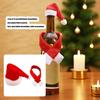 Festival Flaschenhüllen Kollektion 12 Stück Weihnachts-Schal Hut Dekorationen Vliesstoff Sicher für Kinder Tischplatte Feiertags-Styling
