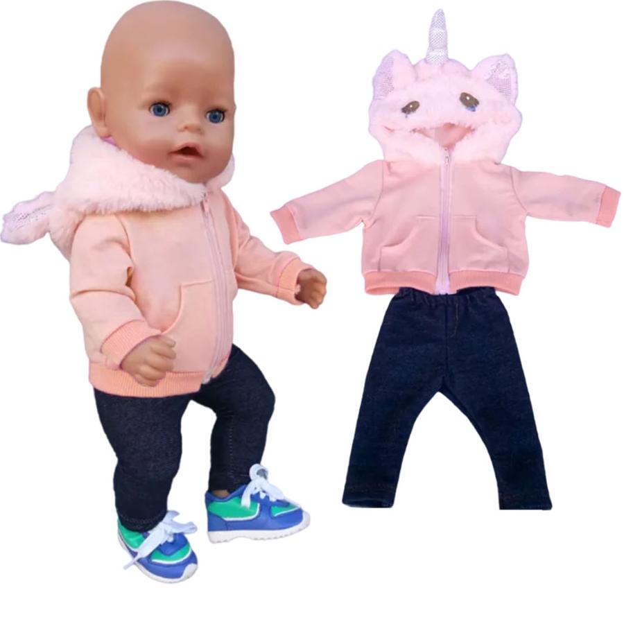 

2 шт./компл. кукла-единорог, одежда для 18-дюймовых кукол, подходит для новорожденных кукол 43 см (За исключением кукол и обуви)