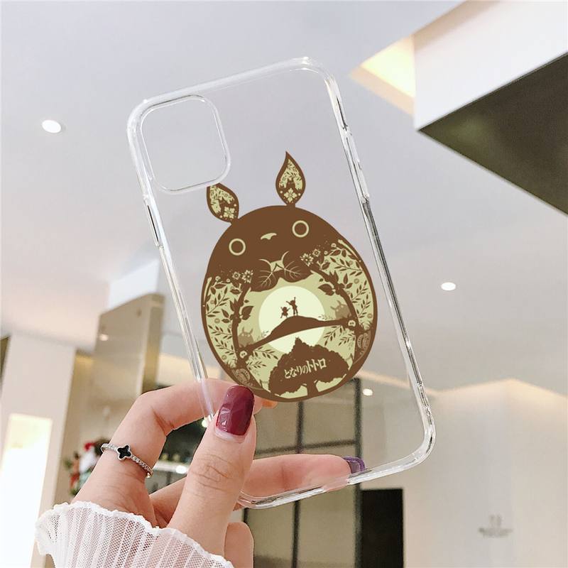 Ghibli Miyazaki Totoro sprite away Telefonveske Gjennomsiktig myk For iphone 12 11 13 7 8 6 s plus x xs xr pro max mini