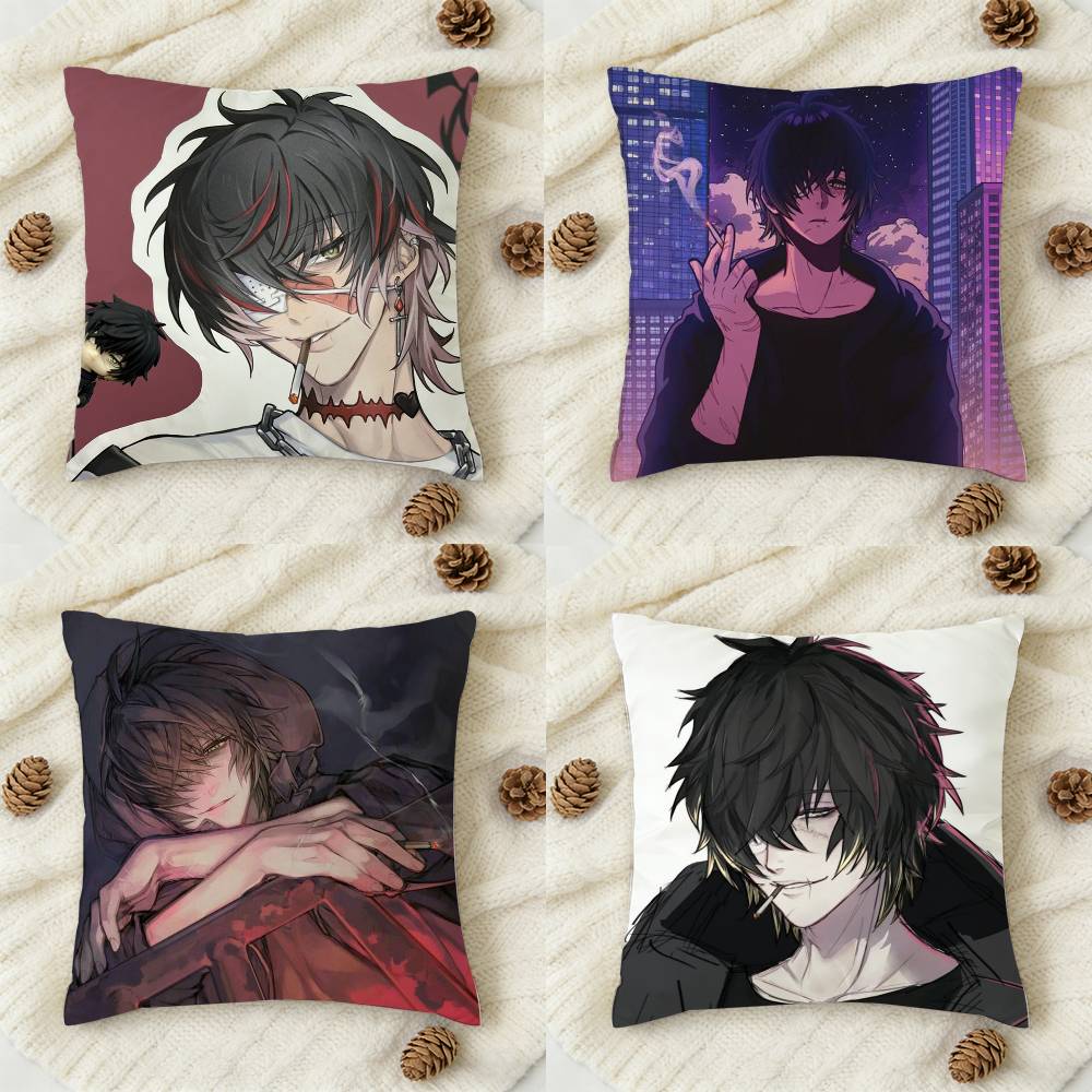 Slow Damage Towa Doublesided Printed Square Decorative Cushion Cover for Sofa Living Room Home Decor