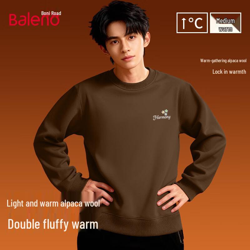

Baleno Men s Alpaca Fleece-Lined Pullover Sweatshirt M