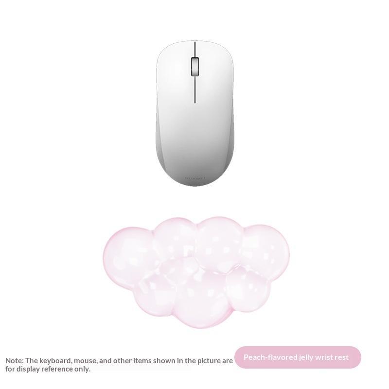 Cloud Shaped Silicone Keyboard Wrist Rest Cartoon Style Mouse Wrist Pad for Girls Teen Home Office Desk