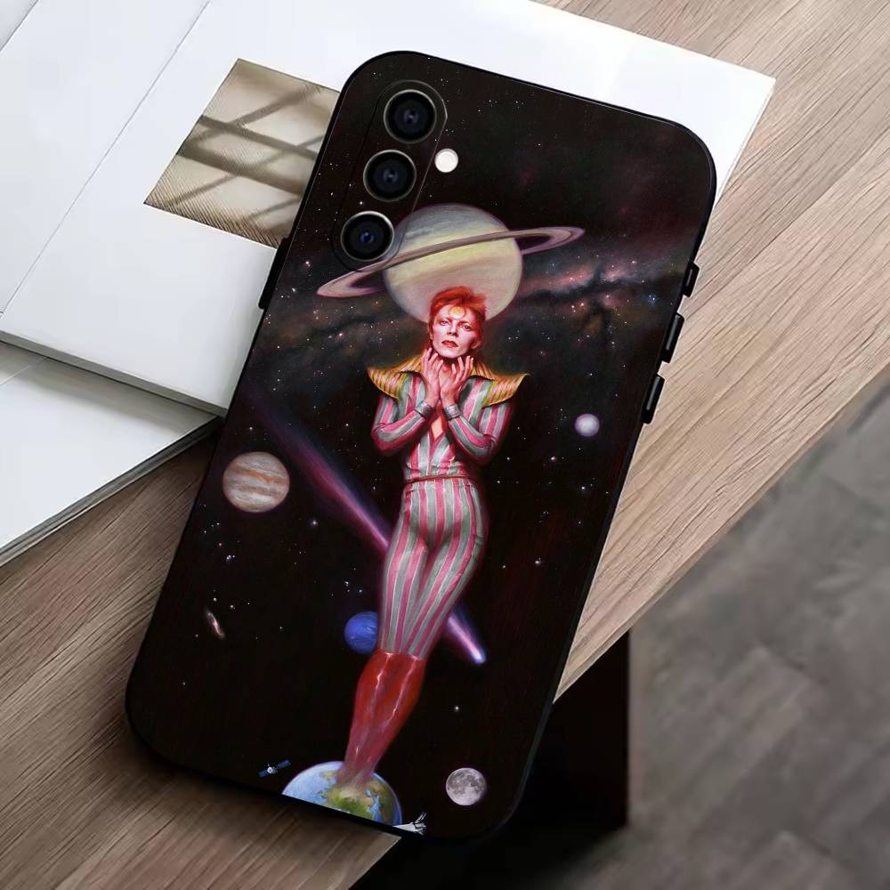 D-David-Singer B-Bowies Phone Case For Samsung Galaxy A73,A72,A71,A70,A53,A52,A51,Soft Silicone Black Cover