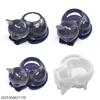 Sleeping Cat Memorial Silicone Mold For Resin Cat Candle Holder Animal Keepsake Sympathy Gift