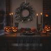 Glowing Halloween Branch Wreath Dark Style Spooky Halloween Wreath  Window
