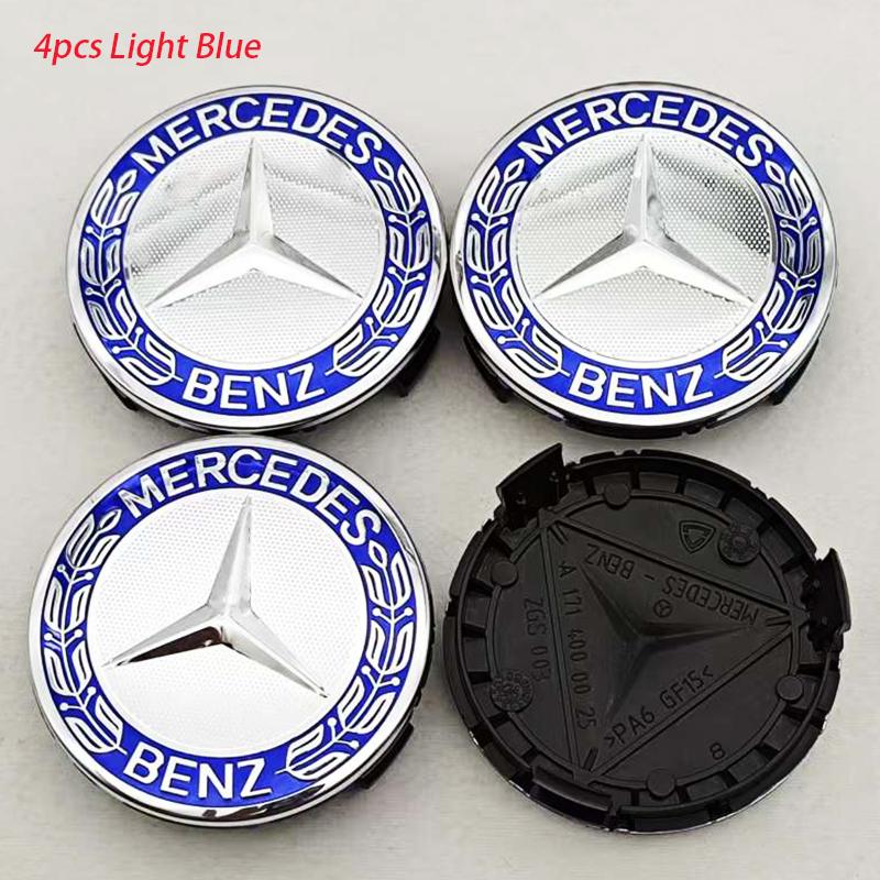 4pcs 75mm Car Wheel Center Caps Rims Hub Caps For Mercedes Benz W204 205 A B C E S CLA CLK ML GLK GLA GLB GLC CLA Accessories