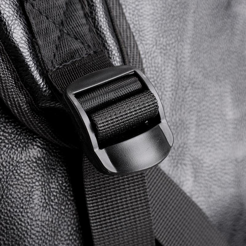 Herren PU Rucksack mit mehreren Fächern Business Große Kapazität Computerrucksack Multifunktionaler Reiserucksack