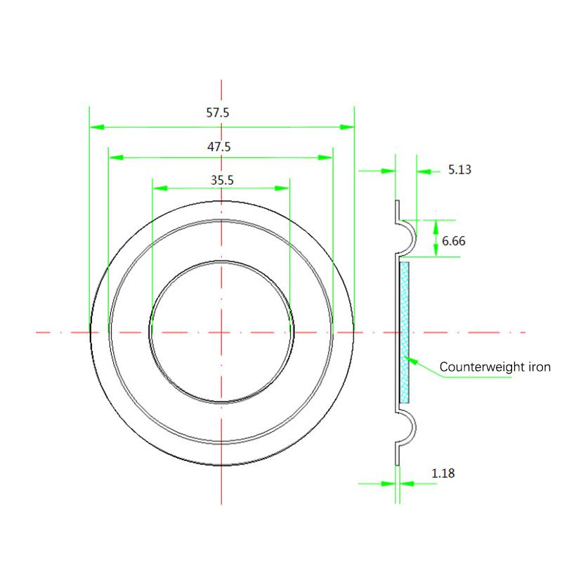1PC Audio Bass Diaphragm Passive Radiator Speaker Repair Parts 40 Mm 57mm DIY Home Theater Speaker Accessories