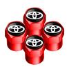 4Pcs/set Alloy Car Tire Valve Stem Air Caps Anti-theft Airtight Cover For Toyota Camry Yaris Hilux Prius Avensis Auris Corolla