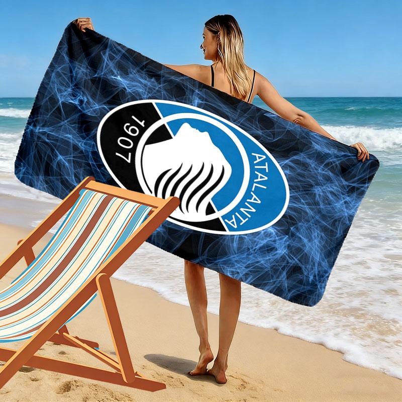 Atalanta Logo Print Beach Towel, Large Soft Quick Dry Towel for Beach Camping Swimming
