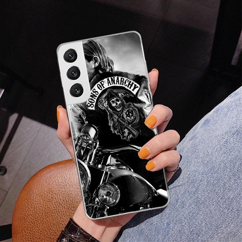 

Sons Of Anarchy Black Phone Case For Samsung Galaxy S24 S25 Edge S26 Ultra S23 S22 S21 Plus S20 FE + Personalized Print Cover Ga Samsung S22