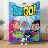 Teen Titans Go Adventure Flannel Blanket Super Soft Warm Cozy Blanket For Sofa Bed Office Travel Allseason Home Decor Gift
