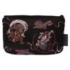 Senshishuin Nishijin Brocade Pouch Jet Black Wind and Thunder God Design (Lined) (Small)