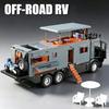 1:Modèle Réduit de Camping-car Tout-Terrain Échelle 18 Jouet Voiture Son Lumière Portes Ouvertes Corps en Alliage Rétroviseur Pliable Modèles Jouets Loisir Ornements