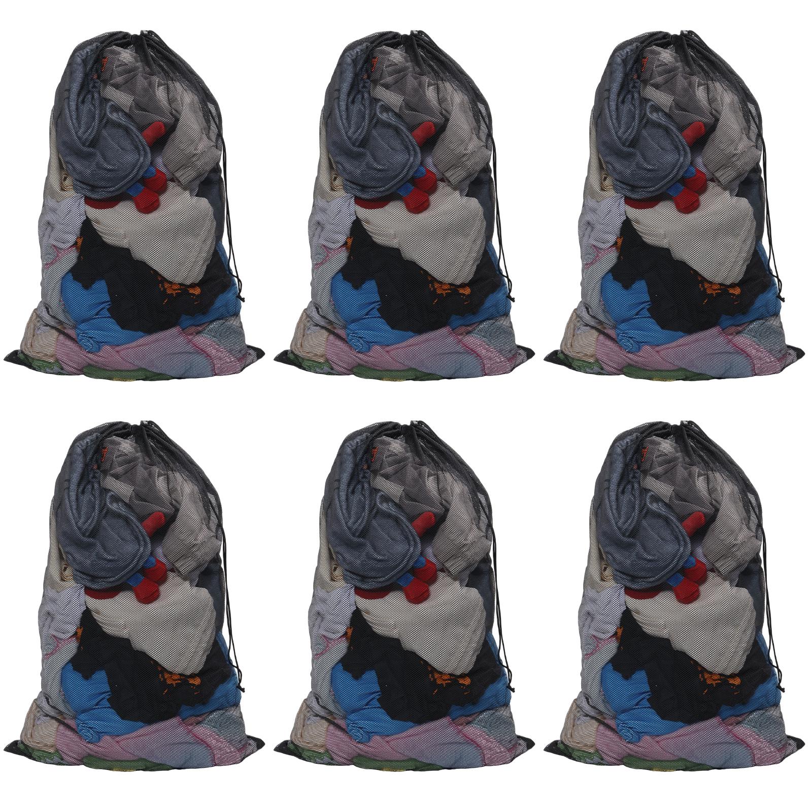 

6 шт. Большой размер Сетчатый мешок для стирки Застежка-шнурок Сетчатый карман для стирки Защита от деформации для стиральной машины Мешок для стирки одежды