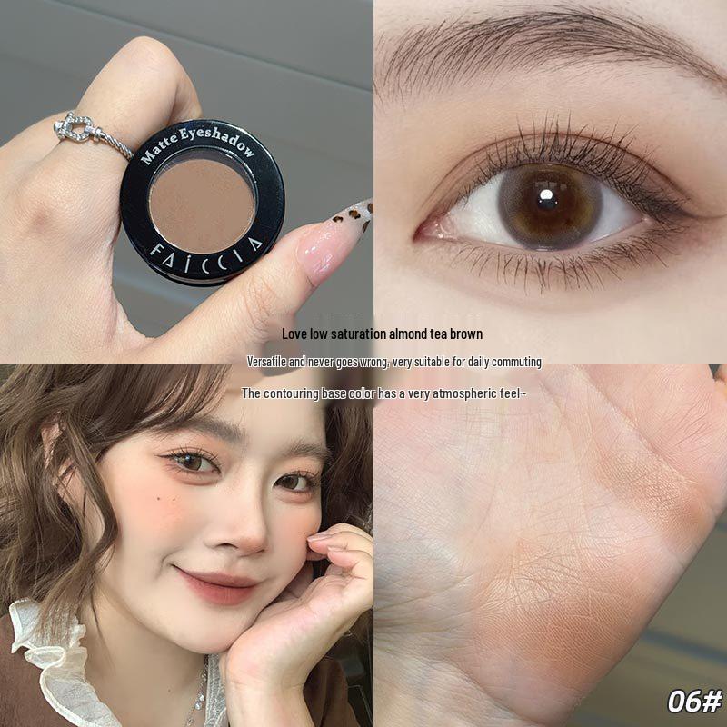 Fei Xi Single Color Eyeshadow & Highlighter Palette for Under Eyes, Inner Corners, & Face - Matte Blue, Green, Black, White.