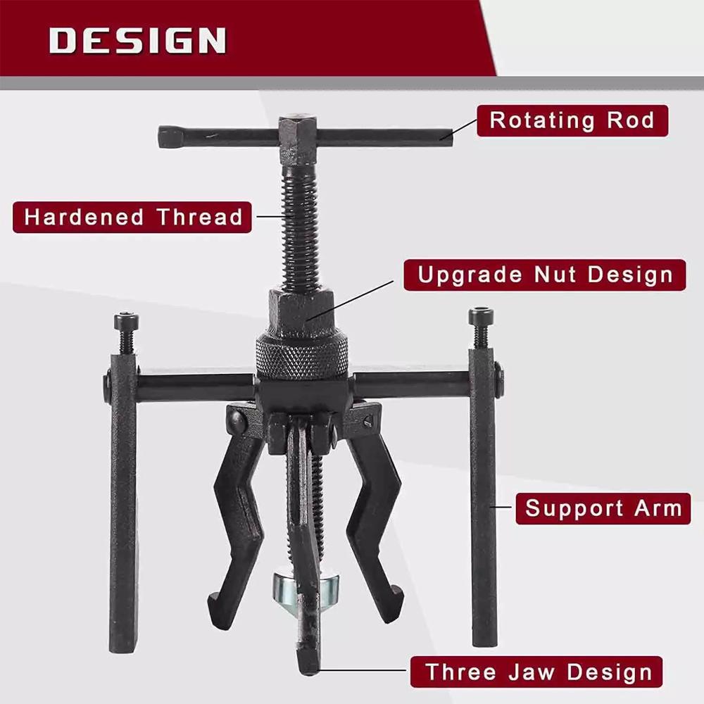 Car Inner Bearing Puller Gear 3-Jaw Extractor Automotive Repair Tool Kit Labor-saving Car Separation Bearing Removal