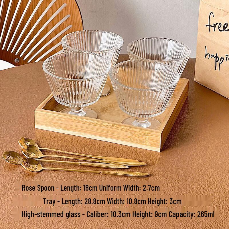 Retro Embossed Sunflower Glass Dessert Bowl