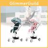 Ultra Stroller Kids Lightweight Foldable Convertible Seat One Rotation Button