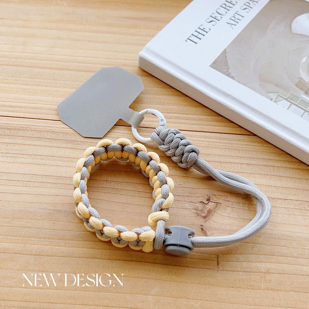 Korea INS Handwoven Adjustable Mobile Phone Universal Lanyard Wrist Strap Outdoor Sports Convenient Safety Anti-drop Rope Women
