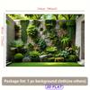Green Plant Wall Tapestry, Tropical Courtyard Background Cloth, Calming Nature Wall Decor